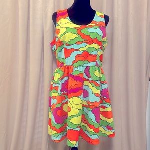 Size XL  brightly colored Nannette Lepore dress